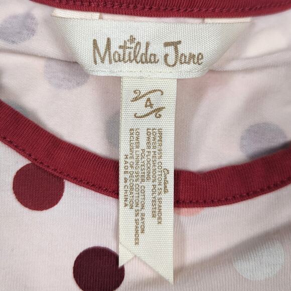 Matilda Jane Top Girls Sz 4 Tulle Polka Dot Casual Skirted Long Sleeve Boutique - Picture 5 of 5